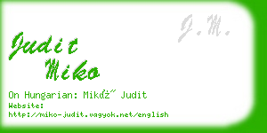 judit miko business card